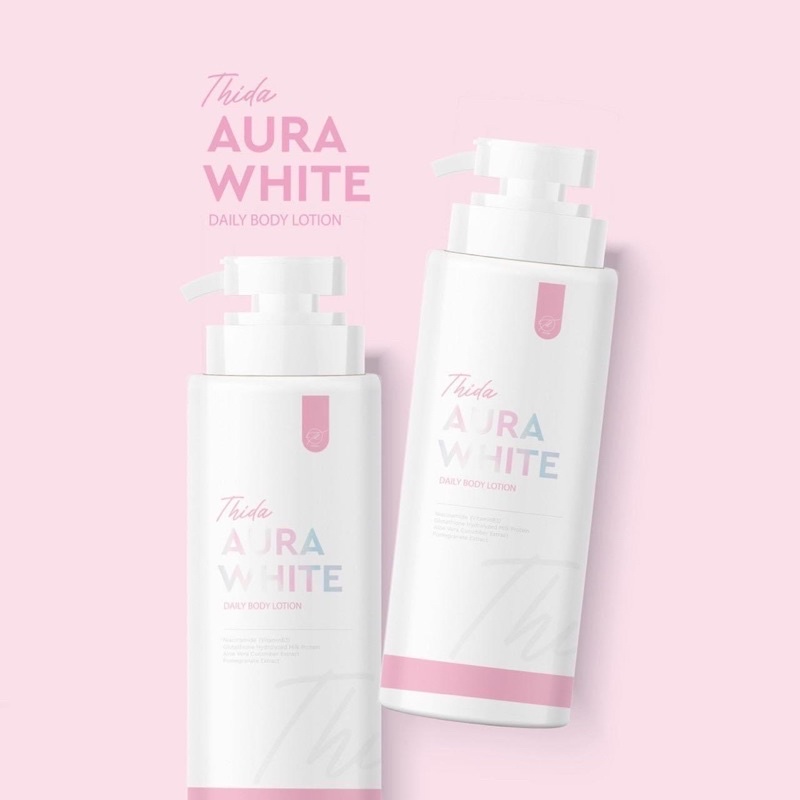 แพ็คเกจใหม่-โลชั่นออร่าไวท์-ธิดา-เดลี่-thida-aura-white-daily-body-lotion-400-ml