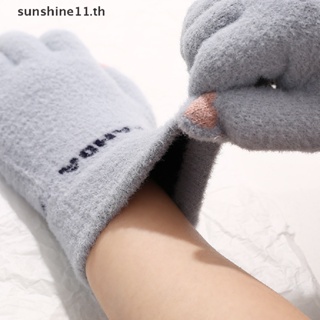 สินค้า Onesun ถุงมือ ผ้าฟลีซ แบบหนา ป้องกันความหนาว แบบยืดหยุ่น สัมผัสหน้าจอได้ แฟชั่นฤดูหนาว สําหรับเด็ก และผู้ใหญ่