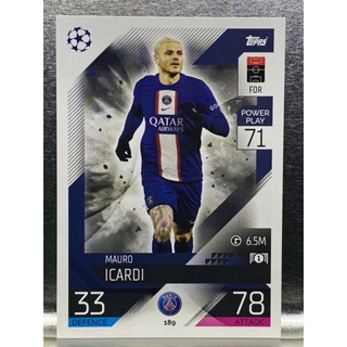 Mauro Icardi การ์ดนักฟุตบอล 22/23 การ์ดสะสม Paris Saint-germain การ์ดนักเตะ PSG ปารีสแซ็งแฌร์แม็ง