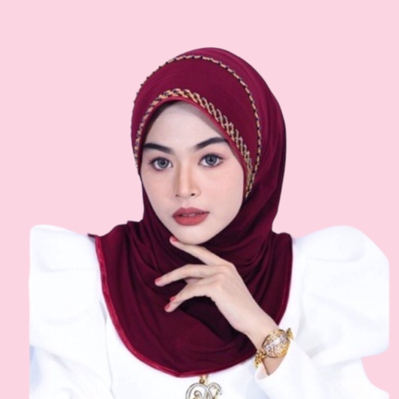 ภาพหน้าปกสินค้าผ้าคลุมสวมสำเร็จ ปักคริสตัล สวยงาม จากร้าน hijab_shop111 บน Shopee