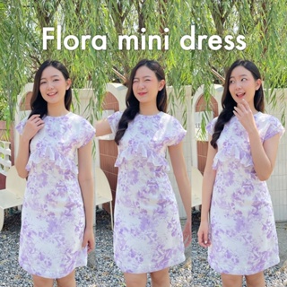 (Chayanista) Flora mini dress เดรสแขนเลยผ้าชีฟอง