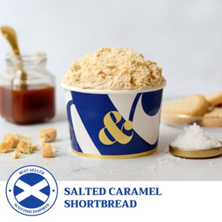 Salted Caramel Shortbread ( เจลาโต้ ซอล์ทเท็ด คาราเมล ขนาด 4/8/16 oz.) ส่งทั่วประเทศ - Ampersand Gelato