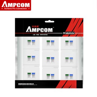 Ampcom ซ็อกเก็ตติดผนัง 10 แพ็ค RJ11 RJ45 1 พอร์ต 2 พอร์ต 4 พอร์ต