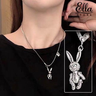 Ellastore123 ผู้หญิง โลหะผสม กระต่าย ห้อย ไหปลาร้า โซ่ สร้อยคอ ฮิปฮอป ปาร์ตี้ เครื่องประดับ ของขวัญ