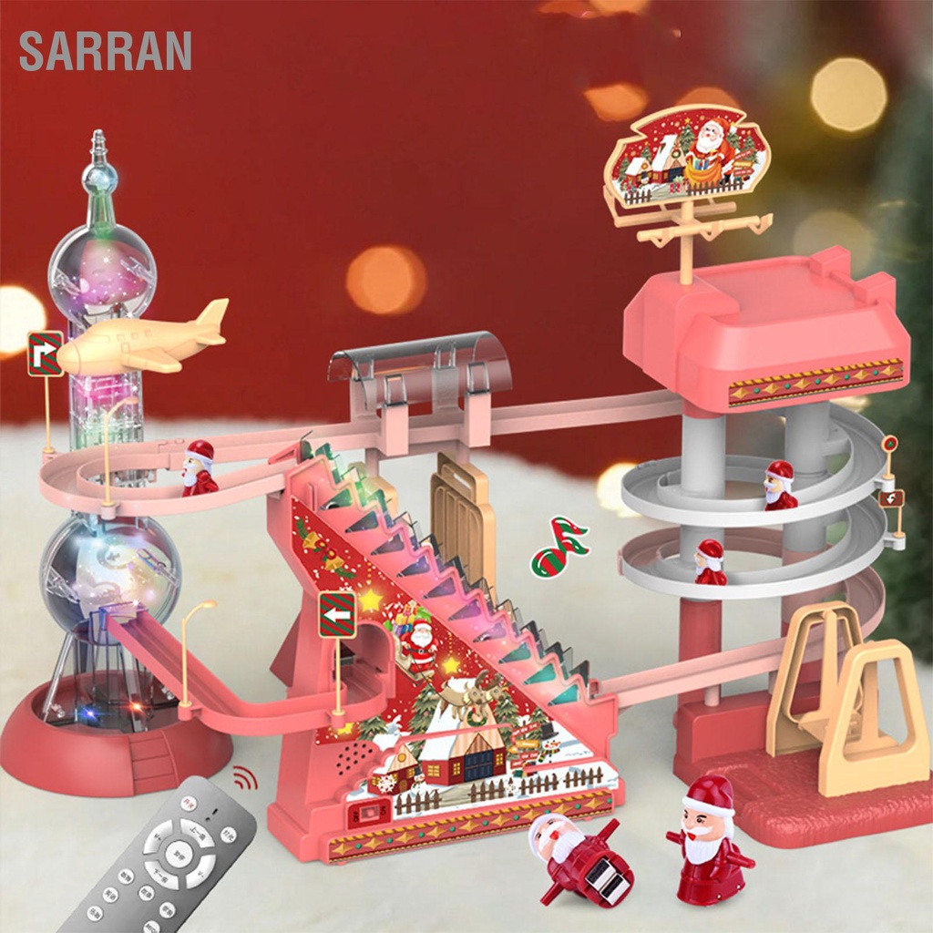 sarran-ชุดของเล่นซานตาคลอส-คริสต์มาส-มีไฟเพลง-หลายชั้น-สําหรับเด็ก