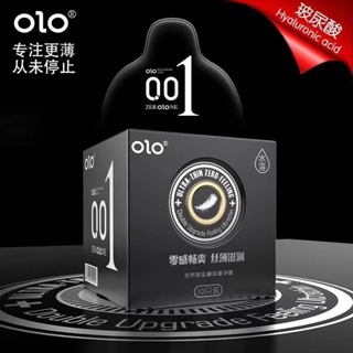สินค้า OLO NEO Ultra-Thin condoms 50-52-54mm ถุงยางอนามัย (10ชิ้น/1กล่อง) ขนาดบางเฉียบ 0.01มม ถุงยางราคาถูก ไม่ระบุชื(Black)