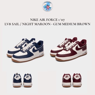 NIKE AIR FORCE 1 ‘07 LV8 SAIL / NIGHT MAROON - GUM MEDIUM BROWN