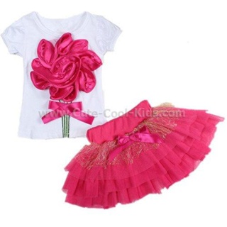 Dress-1287-3 กระโปรงเด็กแฟชั่นเด็กเกาหลี Size-110/XXL (4-5Y)