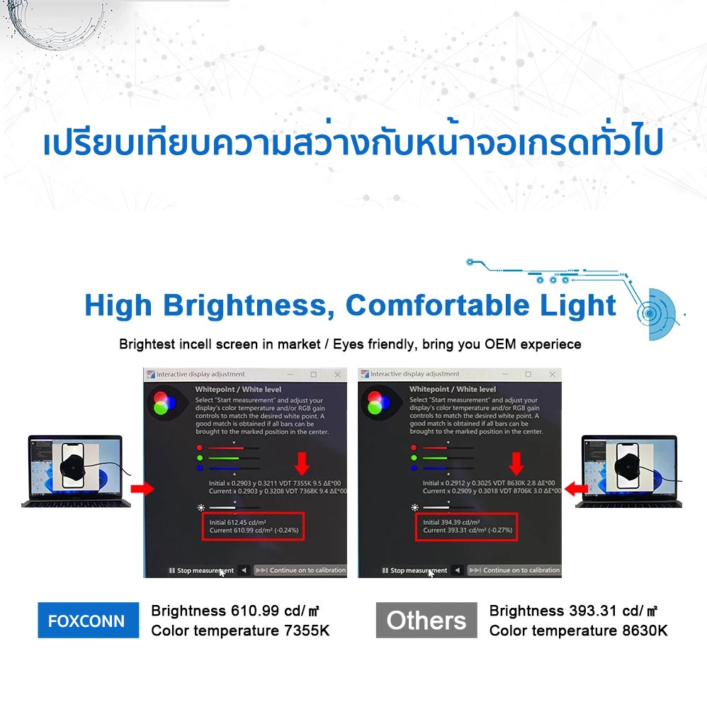 ภาพสินค้าหน้าจอแท้ แบรนด์ Foxconn หน้าจอ for ใช้สำหรับ x xr xs xs max 11 11pro 11promax พร้อมทัชสกรีน จากร้าน lcdphoneshop บน Shopee ภาพที่ 4