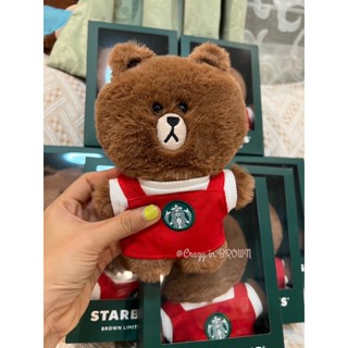 หมีบราวน์ Brown Barista Line Friends x Starbucks