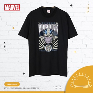 เสื้อยืดลิขสิทธิ์แท้ Marvel Thanos Black (Size XL) : Marvel Comics Cotton Black T-Shirt Size XL เสื้อยืด สีดำ คอกลม