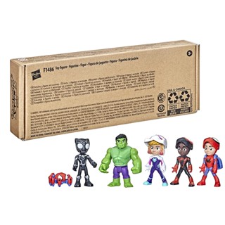 Marvel Spidey and His Amazing Friends Hero Reveal Multipack with Mask-Flip Feature, 4-Inch Scale Action Figure Toys F1486 ของเล่นฟิกเกอร์ Marvel Spidey and His Amazing Friends Hero Reveal หลายแพ็ค พร้อมหน้ากาก สเกล 4 นิ้ว F1486