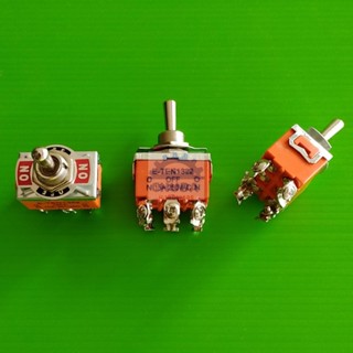 Toggle Switch สวิทช์ โยก สลับ 6 ขา (2 ขั้ว 2 ทาง) ON-OFF-ON 15A 250V #E-TEN1322 (1 ตัว)