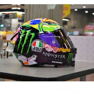 หมวกกันน็อคลายดอกไม้ลาย monster งาน1:1 เหมือนแท้ หมวกกันน็อกเพจ 8M online หมวกเต็มใบ 46 MotoGP helmet for big bikes