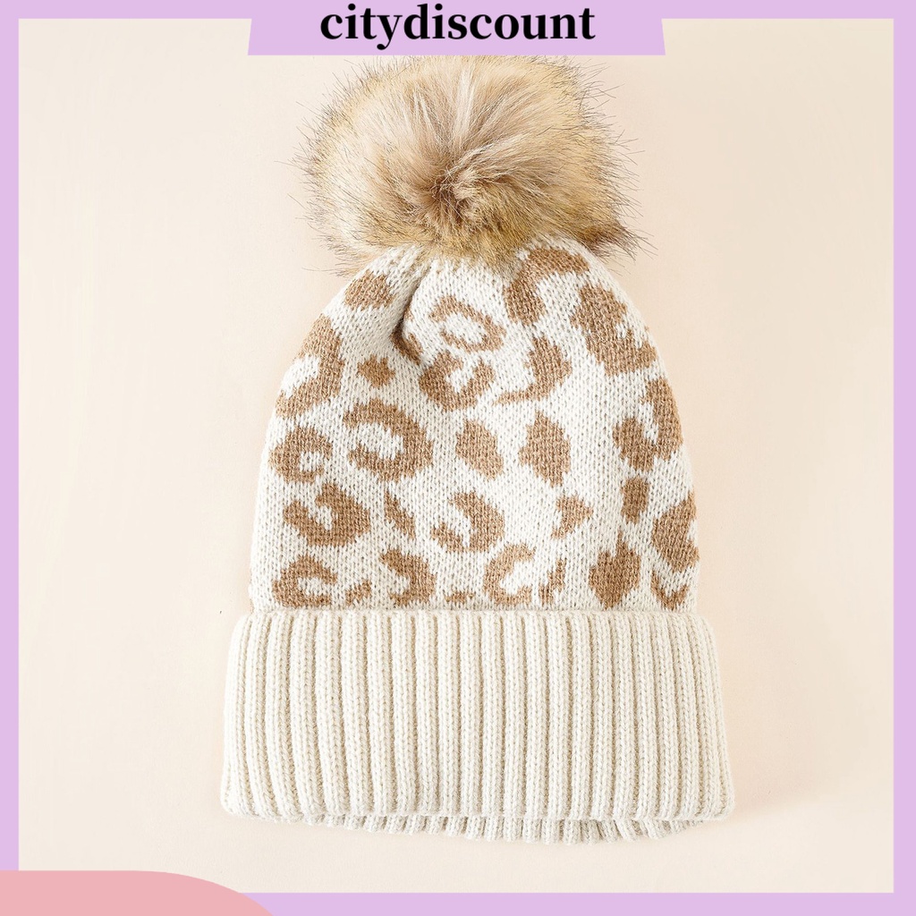 lt-citydiscount-gt-หมวกบีนนี่-ผ้าถัก-ป้องกันหู-ลายเสือดาว-แฟชั่นฤดูใบไม้ร่วง-ฤดูหนาว-สําหรับขี่จักรยาน