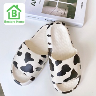 Bestore Home :  รองเท้าแตะผู้หญิง สไตล์แฟชั่นเกาหลี 🐄 ลายวัว 🐄 น่ารัก พื้นนุ่ม ใส่สบาย สินค้าในไทยพร้อมส่ง