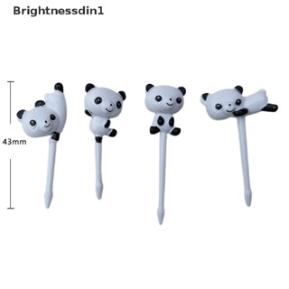 [Brightnessdin1] ส้อมจิ้มผลไม้ ลายการ์ตูนแพนด้าน่ารัก สําหรับเด็ก 8 ชิ้น ต่อชุด