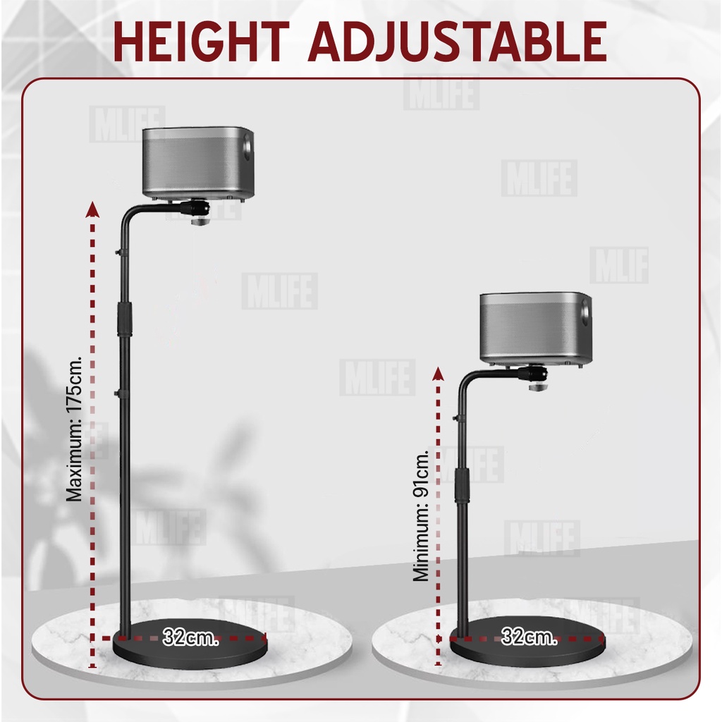 mlife-ขาตั้ง-โปรเจคเตอร์-ฐานเหล็ก-สูง-91-175cm-แข็งแรง-ขาแขวนโปรเจคเตอร์-ขาตั้งโปรเจคเตอร์-projector-stand