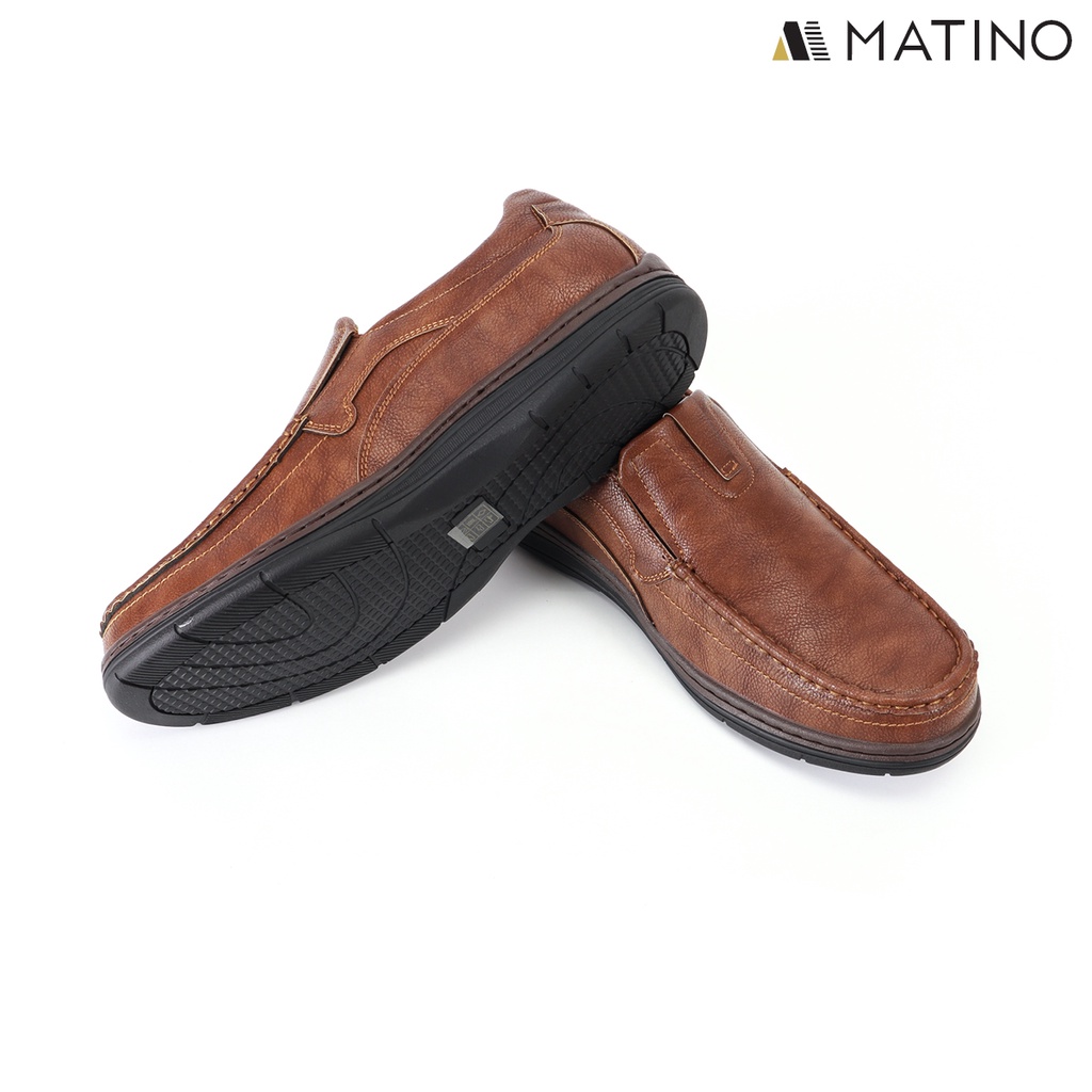 ภาพสินค้าMATINO SHOES รองเท้าหนังชาย รุ่น MC/S 7808 -BLACK/BROWN จากร้าน matinoshoes บน Shopee ภาพที่ 7