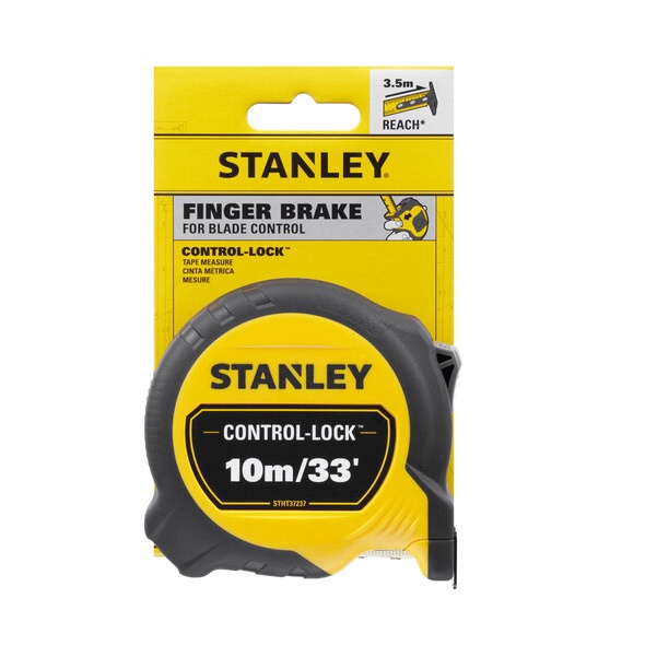 ราคาและรีวิวSTANLEY ตลับเมตร STANLEY Control Lock 10M (มีตะขอแม่เหล็ก) รุ่น STHT37433-30