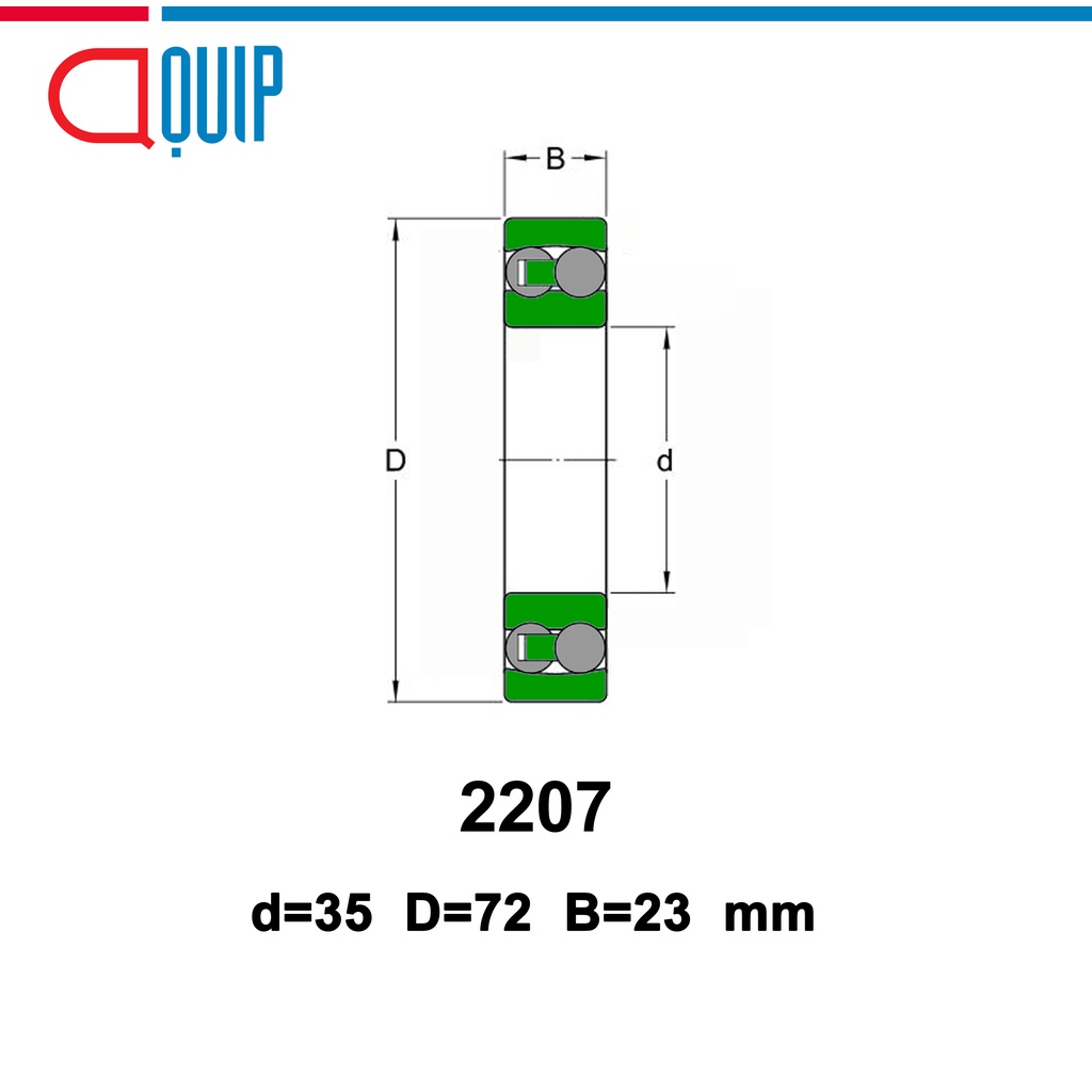 2207-ubc-ตลับลูกปืนเม็ดกลมปรับแนวได้เอง-self-aligning-ball-bearings-เพลาตรง