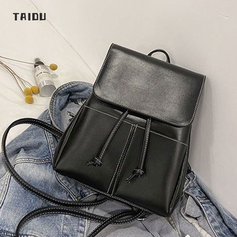 taidu-กระเป๋าเป้สะพายหลัง-แฟชั่นใหม่-การออกแบบที่เรียบง่าย-การแข่งขันทั้งหมด-สีทึบ-วัสดุพียู