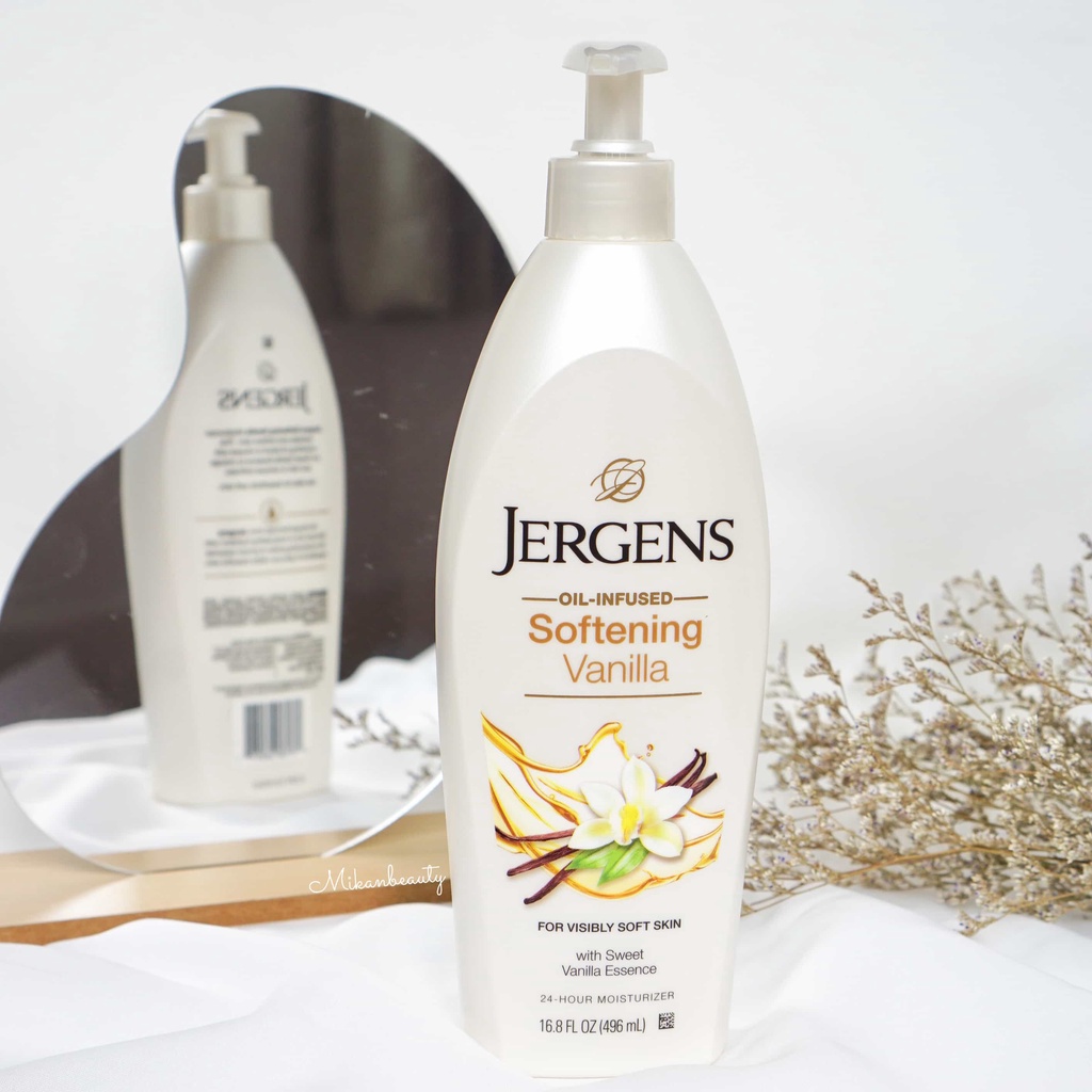 โลชั่นทาผิว-jergens-jergen-softening-vanilla-oil-infused-moisturizer-lotion-496ml-เจอร์เกนส์-เจอเก้น-ทาผิว-โลชั่นผิวแห้
