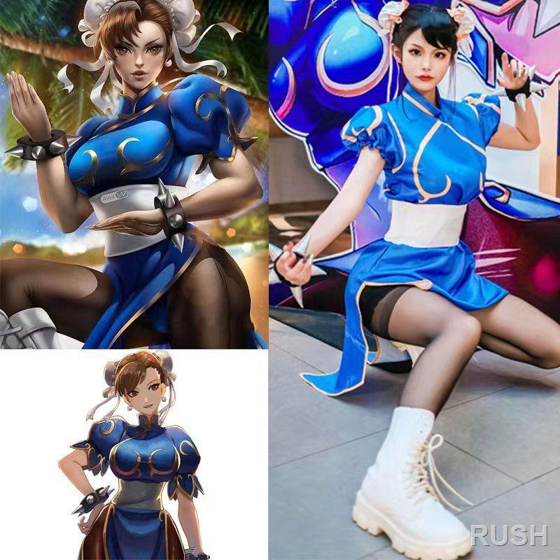 chunli-cos-เสื้อผ้า-street-fighter-ครบชุด-cheongsam-คอสเพลย์ส่งหมวกฮาโลวีนเสื้อผ้าครอบงำ