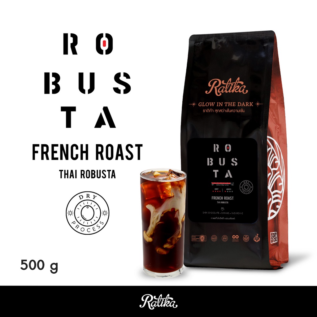 ภาพหน้าปกสินค้าRatika  เมล็ดกาแฟคั่ว Ratika Coffee Robusta : กาแฟราติก้า โรบัสต้าแท้ 100% คั่วเข้ม จากร้าน ratikacoffee บน Shopee