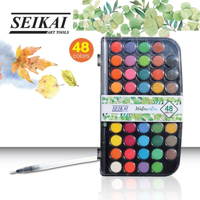 seikai-ชุดสีน้ำเค้ก-24-สี-water-color-set-1-ชุด