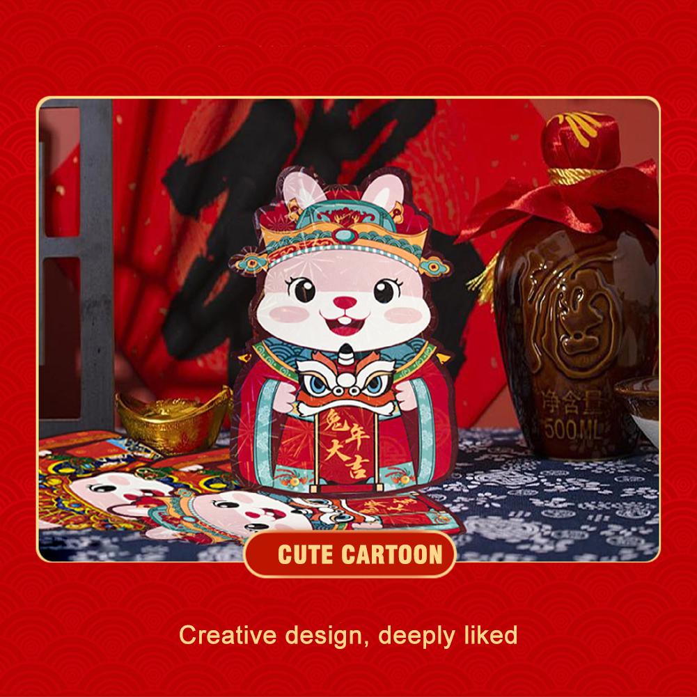 ถุงของขวัญ-ลายการ์ตูนกระต่าย-สีแดง-สามมิติ-เหมาะกับเทศกาลฤดูใบไม้ผลิ-สไตล์จีน-สําหรับใส่เงินแต่งงาน-2023