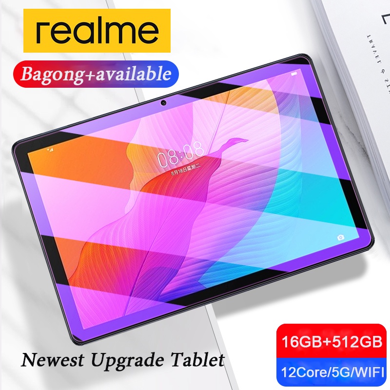 ราคาและรีวิว2022 แท็บเล็ต Realme แกะ16GB รอม512GB แท็บเล็ตราคาถูก รองรับ2ซิม 5G Tablet WiFi สำหรับห้องเรียนออนไลน์เรียนรู้