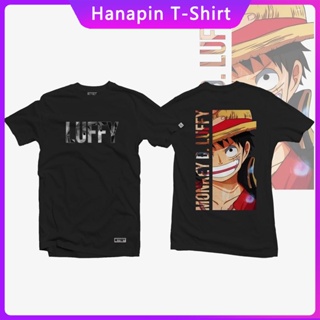 เสื้อยืดAnime Shirt - One Piece - Monkey - Oversized Tshirt For Men And Women BLACK LUCKY INS