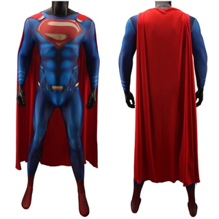 Superman: ชุดจั๊มสูท เสื้อคลุม เหล็ก สไตล์ฮาโลวีน สําหรับผู้ชาย