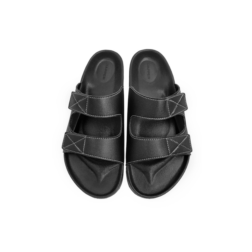 dapper-รองเท้าแตะ-crossflex-double-strap-สีดำ-hskb1-1647sl