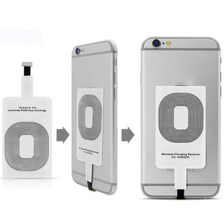 แผ่นรับสัญญาณชาร์จไร้สาย Qi Wireless Charger Receiver แผ่นรับรองการชาร์จ สำหรับโทรศัพท์ไอ苹果/ Micro USB/Type-C