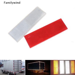 Familywind&gt; แผ่นสะท้อนแสงเตือน สีแดง สีขาว สําหรับรถยนต์ รถบรรทุก 1 ชิ้น