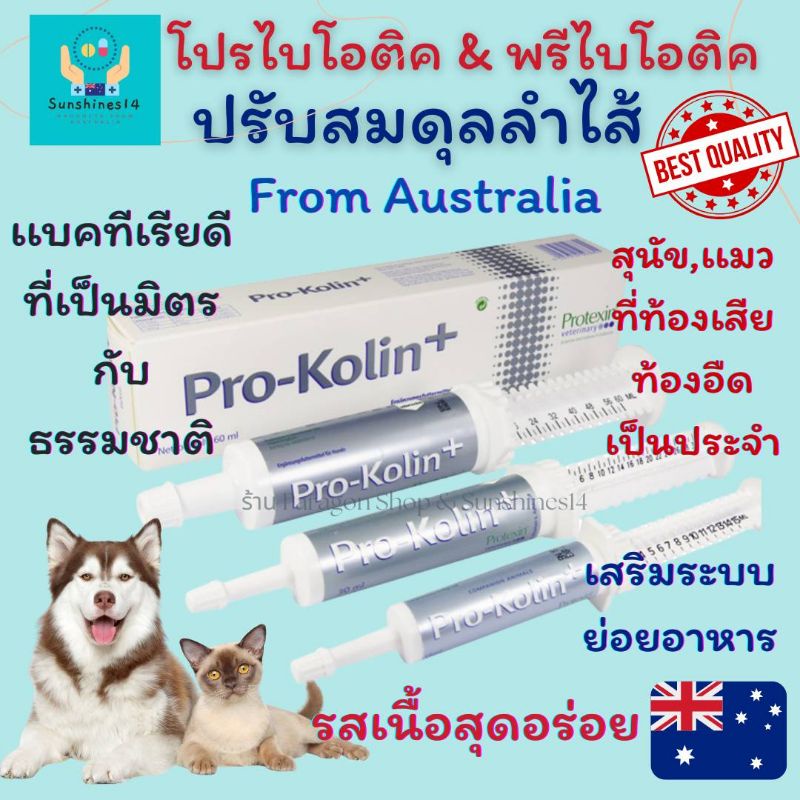 Pro kolin 15ml. บำรุง เสริม ระบบลำไส้ ช่วยอาการท้องเสีย เฉียบพลัน สุนัข ...