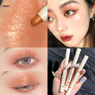 Eyes Lying Silkworm Pen อายแชโดว์ Stick Brighten Coral Peach Rose Golden Eye Makeup Stick 【 Doom】