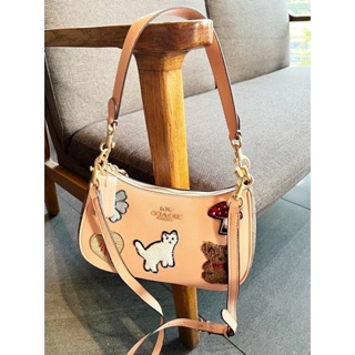 COACH TERI SHOULDER BAG WITH CREATURES PATCHERS