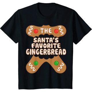 เสื้อยืด พิมพ์ลาย The Santas Favorite Gingerbread สําหรับครอบครัว คริสต์มาส o