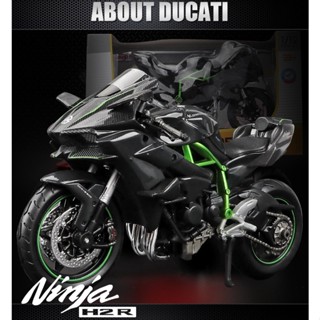 🌟จัดส่งภายใน24ชั่วโมง🌟โมเดลรถจักรยานยนต์ Maisto Kawasaki Nijia H2R Motorcycle model 1：12