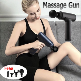 พร้อมที่จะส่ง💖ปืนนวดกล้ามเนื้อ เครื่องนวด ปืนนวด เครื่องนวดไฟฟ้า Massage gun บรรเทาอาการปวดกล้ามเนื้อ