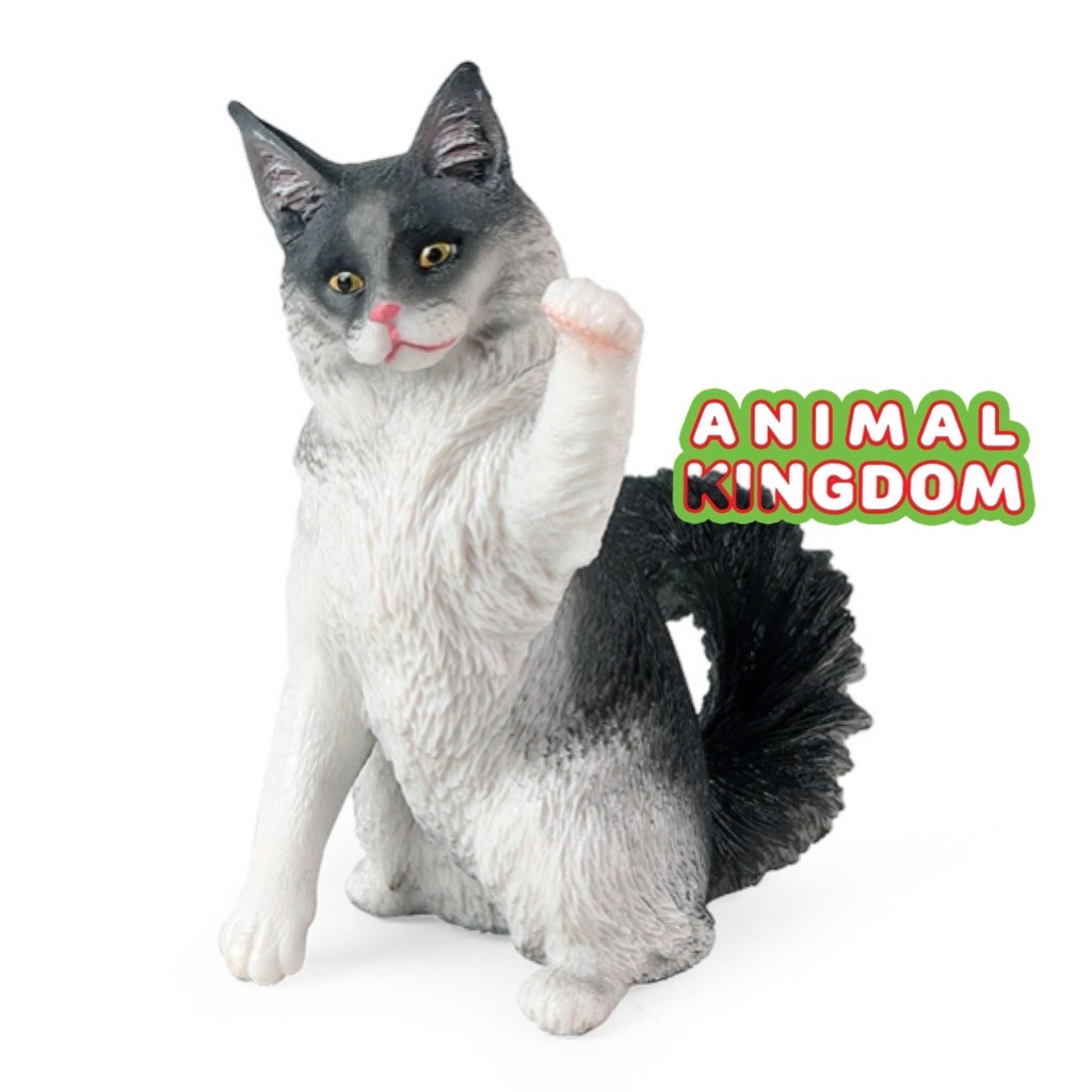 animal-kingdom-โมเดลสัตว์-แมวกวัก-ขาวดำ-ขนาด-12-00-cm-จากหาดใหญ่