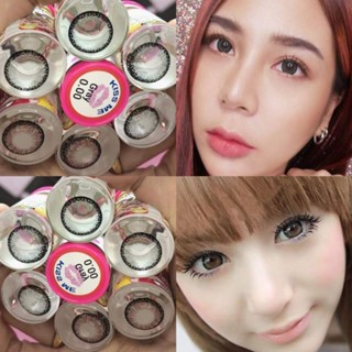 สินค้า คอนแทคเลนส์ บิ๊กอาย รุ่น Kiss Me สีเทา/ตาล Gray/Brown มีค่าสายตาปกติ (0.00)