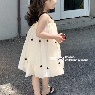 【ชุดเด็กผู้หญิง】ชุดเดรสกระโปรง ผ้าโปร่ง ขนาดเล็ก สไตล์เกาหลี แฟชั่นฤดูร้อน สําหรับเด็กผู้หญิง 2023