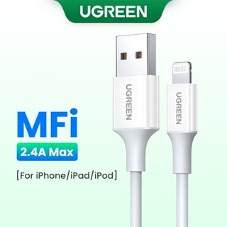 สินค้า Ugreen สายชาร์จ USB 2.4A MFi เป็น Lightning ชาร์จเร็ว สําหรับ iPhone 14 13 12 11 8 iPhone 12 Pro iPhone 12 Pro Max