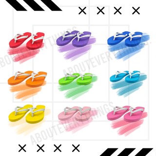 รองเท้าแตะหูหนีบ รุ่น amazon พื้นสีหูขาว นิ่มเท้า ใส่สบาย ไม่ดีดน้ำ