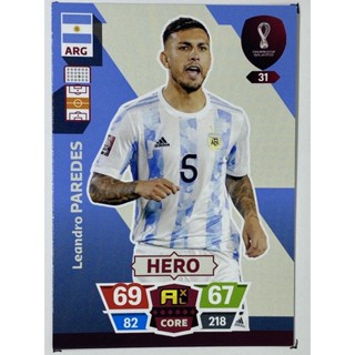 การ์ดนักฟุตบอล Leandro Paredes ฟุตบอลโลก world cup 2022 การ์ดสะสม argentina การ์ดนักเตะ อาร์เจนตินา