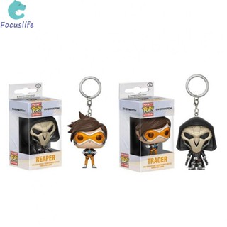 Funko Pop! พวงกุญแจฟิกเกอร์ Overwatch Reaper Tracer ของเล่นสําหรับเด็ก